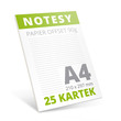 Notatnik klejony  A4 - 25 kartek