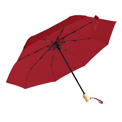 Parasol automatyczny RPET, składany | Nell czerwony