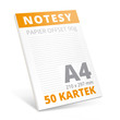 Notatnik klejony A4 - 50 kartek - 250 szt.