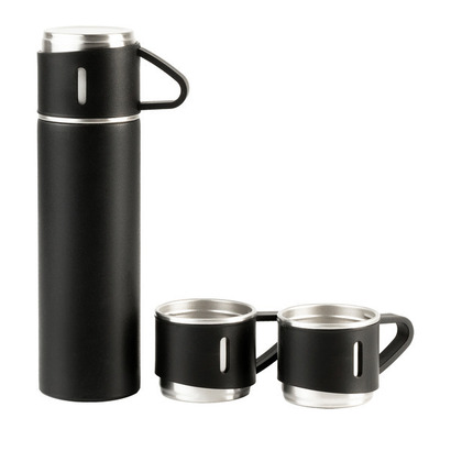 Termos z kubkami Attu 500 ml czarny