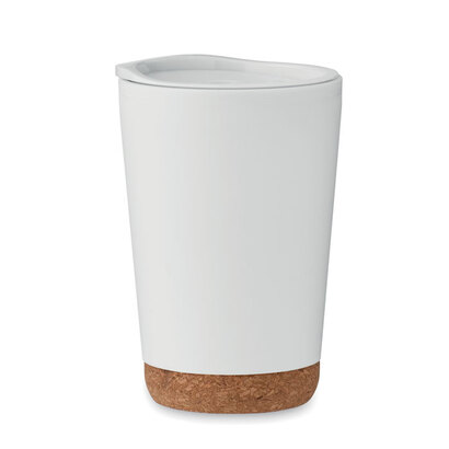 Kubek dwuścienny 300 ml CO biały