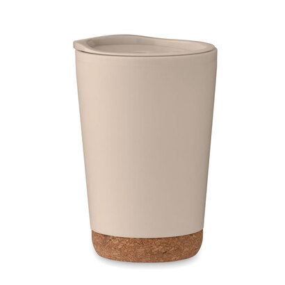 Kubek dwuścienny 300 ml CO beżowy