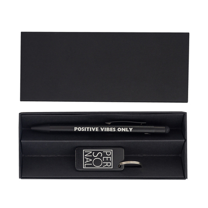 Zestaw upominkowy długopis i brelok Couple czarny