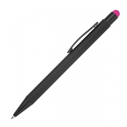 Długopis metalowy touch pen soft touch OHARA różowy