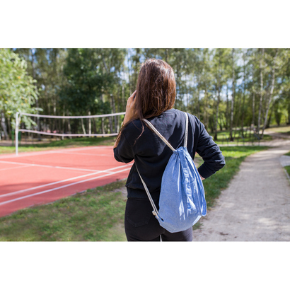 Worek ze sznurkiem i torba na zakupy z bawełny z recyklingu, 2 w 1 | Jamarion beżowy