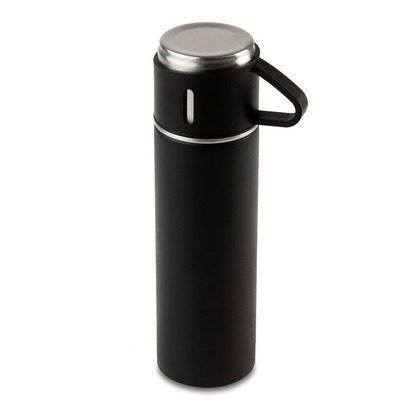 Termos z kubkami Attu 500 ml czarny