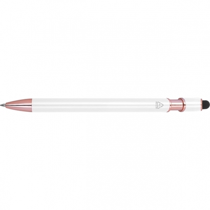 Długopis żelowy z recyklingu BELO HORIZONTE biały