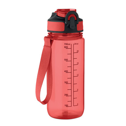 Butelka sportowa 700 ml ENKEL przezroczysty czerwony