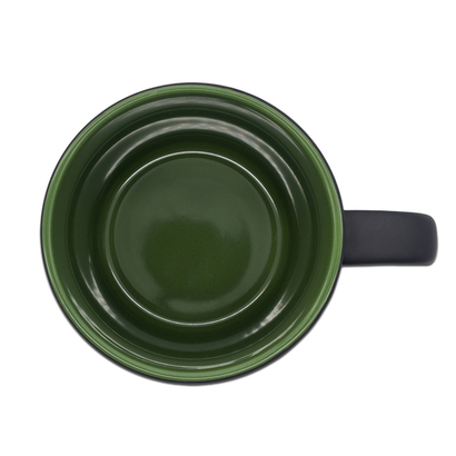 Kubek ceramiczny ESLA 345 ml ciemny zielony