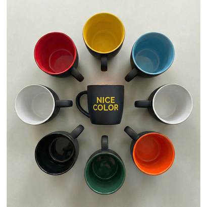 Kubek ceramiczny ESLA 345 ml ciemny zielony