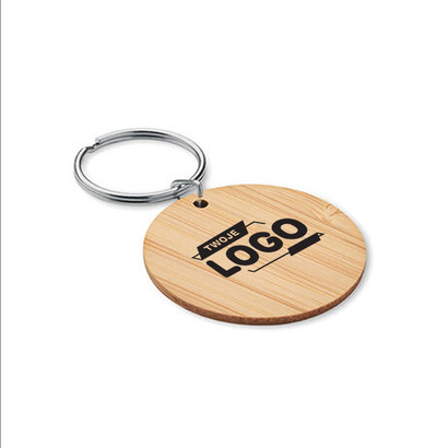 Okrągły bambusowy brelok ROUNDBOO