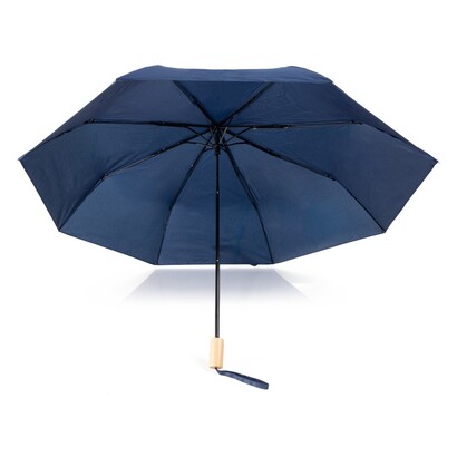 Wiatroodporny parasol manualny RPET, składany | Uksan granatowy