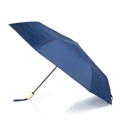 Wiatroodporny parasol manualny RPET, składany | Uksan granatowy