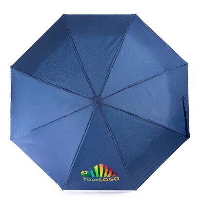 Wiatroodporny parasol manualny RPET, składany | Uksan granatowy