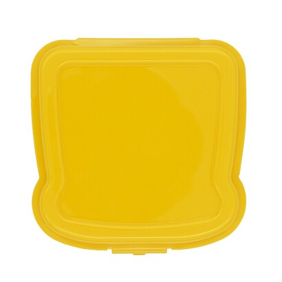 Pudełko śniadaniowe "kanapka" 450 ml SAFFO żółty
