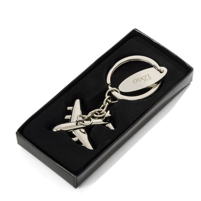 Brelok AIRPLANE 3D srebrny