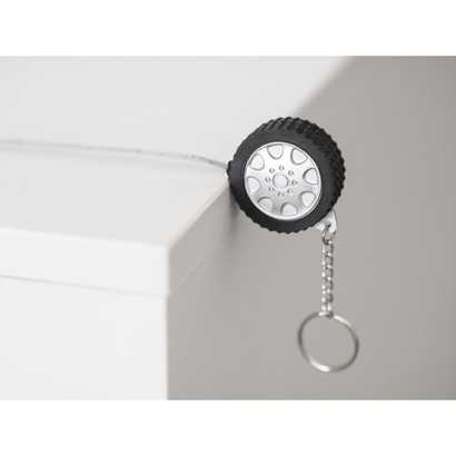 Brelok miara TIRE 1 m srebrny