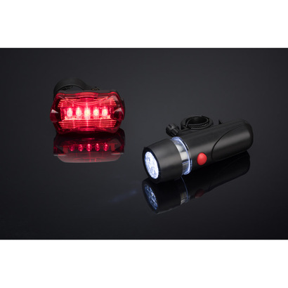 Zestaw lampek rowerowych AZER czarny