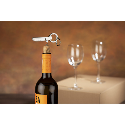 Otwieracz z korkociągiem ALCO srebrny