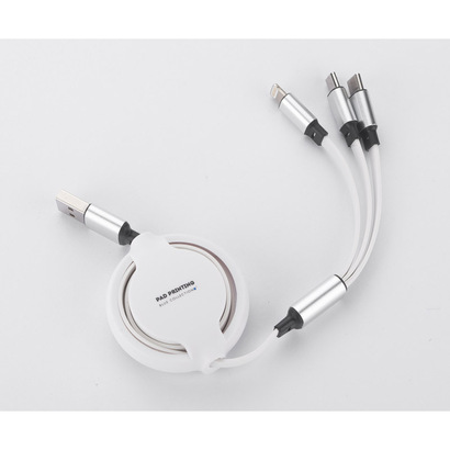 Kabel USB 3 W 1 BALJO biały