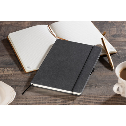 Notes A5 z recyklingowanego PU, GLITZO czarny