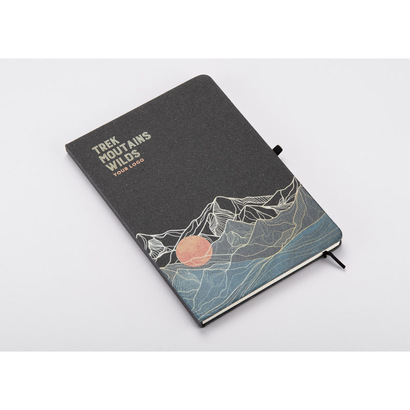 Notes A5 z recyklingowanego PU, GLITZO czarny