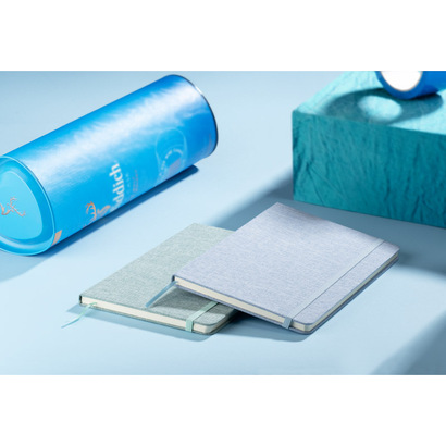 Notes z recyklingowanej bawełny BIVELLO błękitny