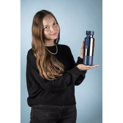 Butelka termiczna ze smyczką RON 500 ml granatowy