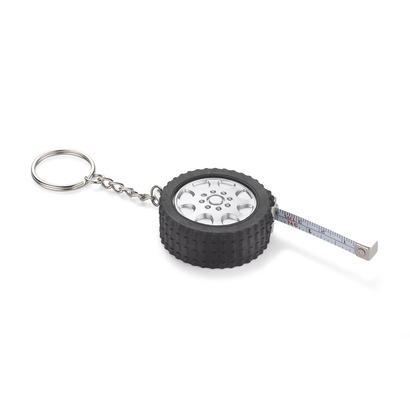 Brelok miara TIRE 1 m srebrny