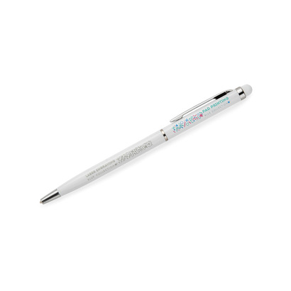Długopis reklamowy touch TIN 2 biały
