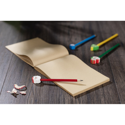 OŁÓWEK z gumką CHRISTMAS - Choinka czerwony