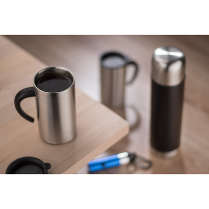 Zestaw upominkowy ACON (Termos 500ml, 2 kubki 260ml) srebrny