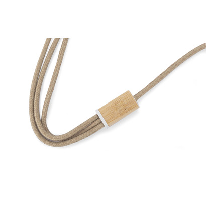 Kabel USB 3 w 1 FLAX naturalny