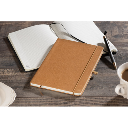 Notes A5 z recyklingowanego PU, GLITZO brązowy