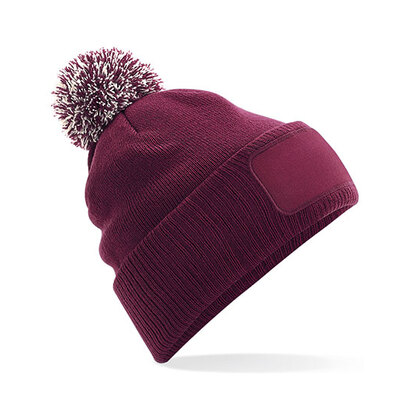 Czapka zimowa z nadrukiem SNOW Burgundy