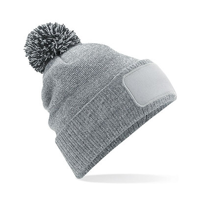 Czapka zimowa z nadrukiem SNOW Heather Grey