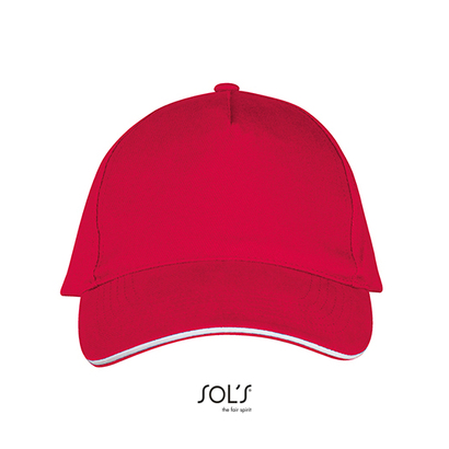 Five Panels Cap Long Beach Red