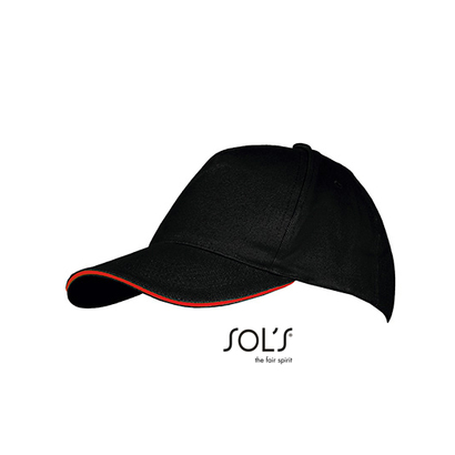 Five Panels Cap Long Beach Black