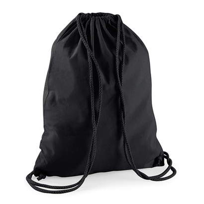 Worki plecaki bawełniane z nadrukiem COTTON GYMSAC Black
