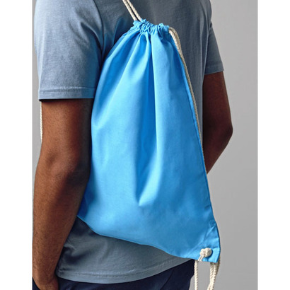 Worki plecaki bawełniane z nadrukiem COTTON GYMSAC Light Grey