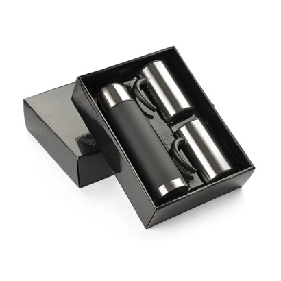 Zestaw upominkowy ACON (Termos 500ml, 2 kubki 260ml) srebrny