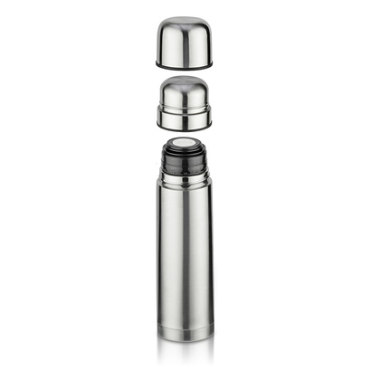 Termos z dwoma kubkami PAVO 750 ml srebrny
