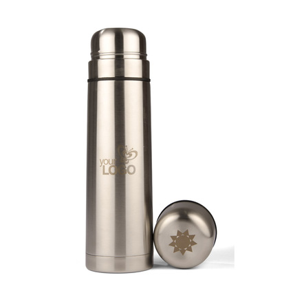 Termos z dwoma kubkami PAVO 750 ml srebrny