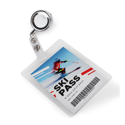 Skipass metalowy VIP srebrny