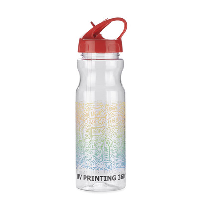 Bidon ze słomką TRANCE 700 ml czerwony
