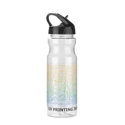 Bidon ze słomką TRANCE 700 ml czarny