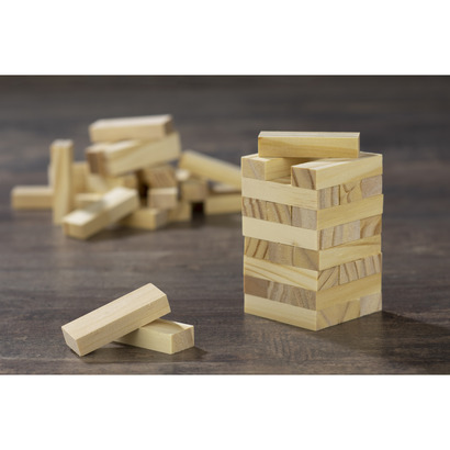 Gra drewniana BRICKS naturalny