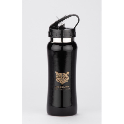 Bidon stalowy PATRO 600 ml czarny
