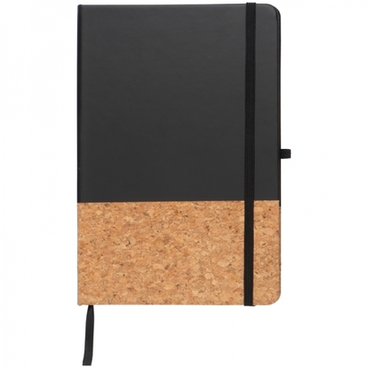 Notes A5 z elementami z korka NANTES czarny