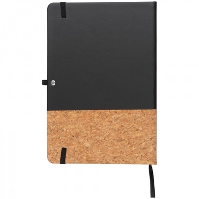 Notes A5 z elementami z korka NANTES czarny